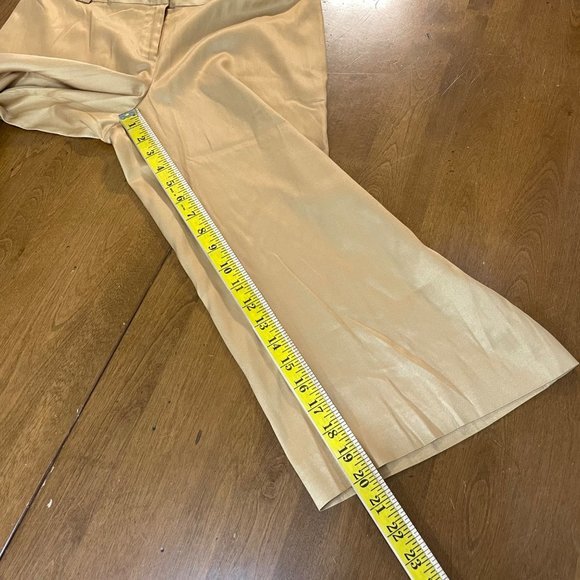 Tommy Bahama Women's Gold Silk Blend‎ Lightweight Capri Pants Sz 6 - Picture 6 of 9